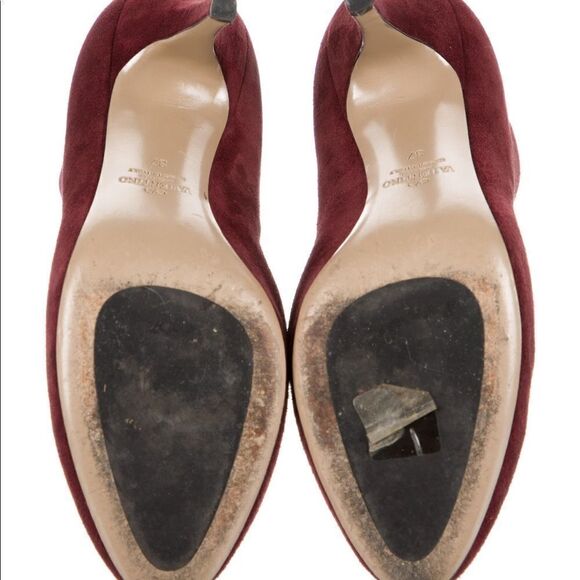 Valentino Garavani Suede Ankle Ruffle Lace-Up Booties - Picture 5 of 5